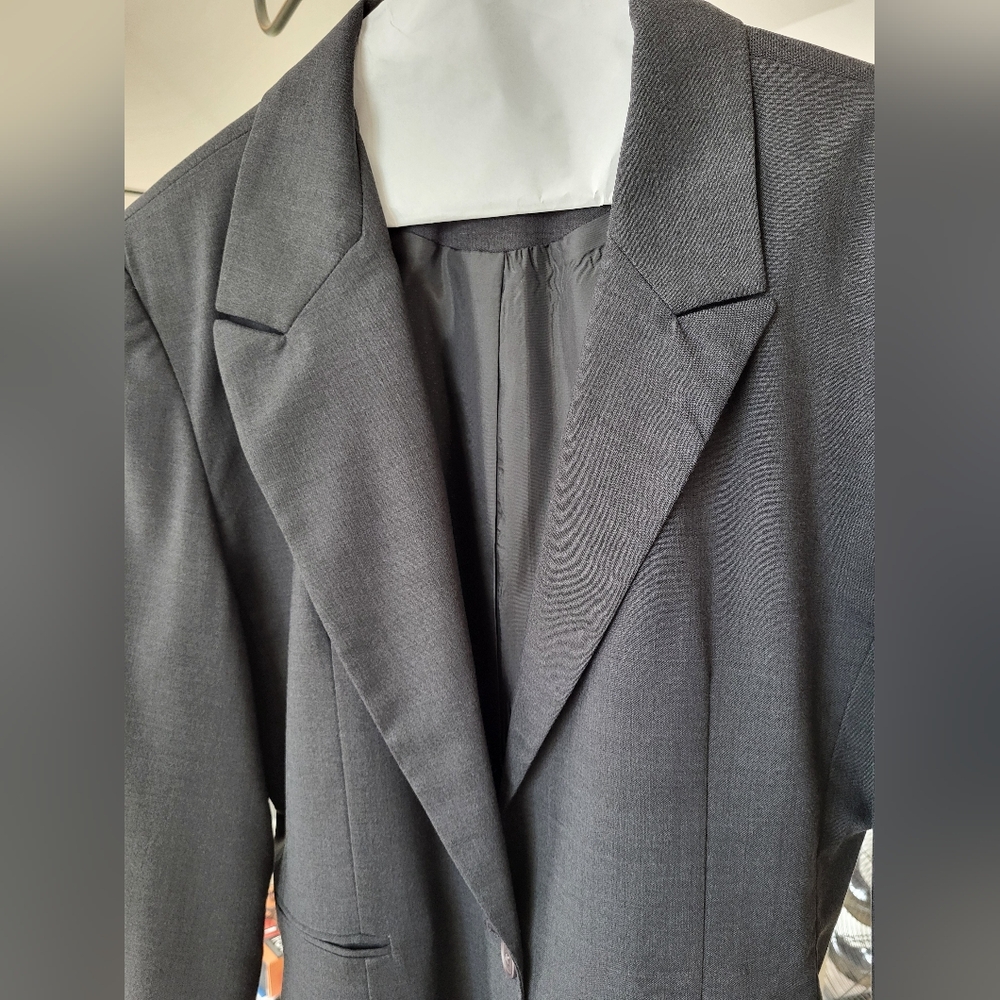 Vintage Larry Levine Classic Gray Womens Blazer Size 10 - Picture 2 of 16